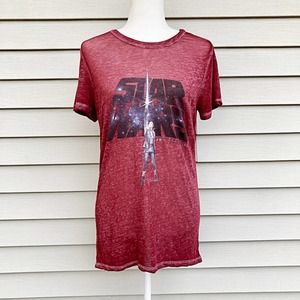 Star Wars The Last Jedi Maroon T Shirt Size Medium